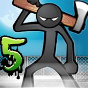 Скачать взломанную Anger of stick 5 : zombie [Бесконечные деньги] версия 1.1.8 apk на Андроид