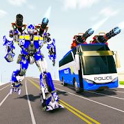Скачать взломанную Полицейский автобус робот трансформации войн [Много монет] версия 3.1 apk на Андроид