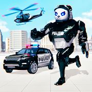 Скачать взломанную Police Panda Robot Car Transform: Robot Car Games [Разблокировано все] версия 1.6 apk на Андроид