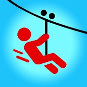 Скачать взломанную Zipline Valley — игра-головоломка с физикой [Много монет] версия 1.8 apk на Андроид