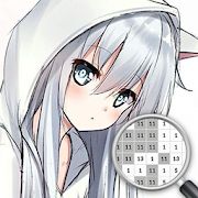 Скачать взломанную Anime Girl Color by number [Бесконечные деньги] версия 4.0.0 apk на Андроид