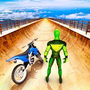 Скачать взломанную Superhero Bike Stunt GT Racing - Mega Ramp Игры [Разблокировано все] версия 1.9 apk на Андроид