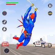 Скачать взломанную Летающий робот веревочного героя [Бесконечные деньги] версия 3.2 apk на Андроид