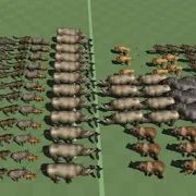 Скачать взломанную Animal Epic Battle Simulator [Бесконечные деньги] версия 1.3 apk на Андроид