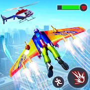 Скачать Flying Jetpack Hero Crime 3D Истребитель Симулятор [Полная] версия 2.1 apk на Андроид