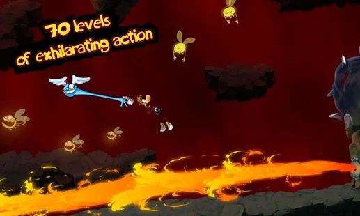 Скачать взломанную Rayman Jungle Run [Бесконечные деньги] версия 2.4.3 apk на Андроид