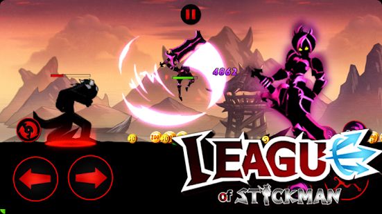 Скачать взломанную League of Stickman 2020- Ninja Arena PVP(Dreamsky) [Разблокировано все] версия 5.9.1 apk на Андроид