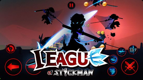 Скачать взломанную League of Stickman - Best action game(Dreamsky) [Бесконечные деньги] версия 5.9.4 apk на Андроид