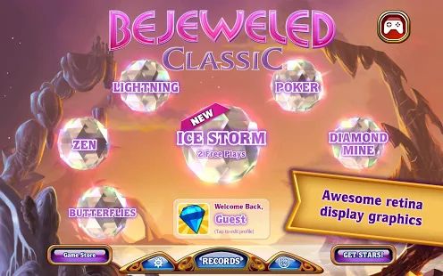 Скачать взломанную Bejeweled Classic [Бесконечные деньги] версия Зависит от устройства apk на Андроид