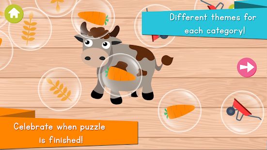 Скачать взломанную Animals Puzzle for Kids: Preschool [Бесконечные деньги] версия 1.2 apk на Андроид