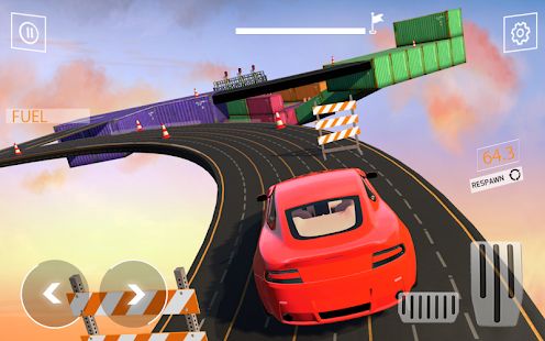 Скачать взломанную Невозможные треки Car Stunt Game: New Games 2019 [Бесконечные деньги] версия 1.7 apk на Андроид