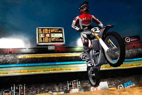 Скачать взломанную 2XL Supercross HD [Бесконечные деньги] версия 1.0.2 apk на Андроид