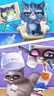 Скачать взломанную Cat Hair Salon Birthday Party - Virtual Kitty Care [Разблокировано все] версия 6.0.13 apk на Андроид