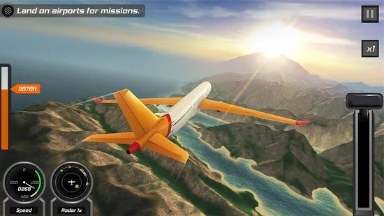 Скачать взломанную Бесплатный 3D-авиасимулятор: самолет изумительный [Бесконечные деньги] версия 2.1.13 apk на Андроид