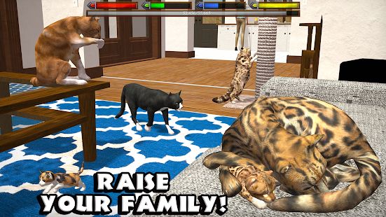 Скачать взломанную Ultimate Cat Simulator [Много монет] версия Зависит от устройства apk на Андроид