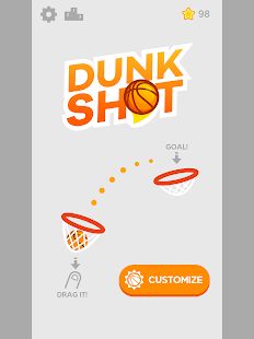 Скачать взломанную Dunk Shot [Много монет] версия 1.4.4 apk на Андроид