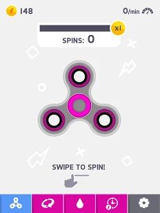 Скачать взломанную Fidget Spinner [Бесконечные деньги] версия 1.3.3 apk на Андроид