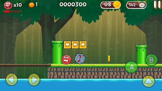 Скачать взломанную Red Ball : Bounce 4 Hero Adventure [Бесконечные деньги] версия 1.3.1 apk на Андроид