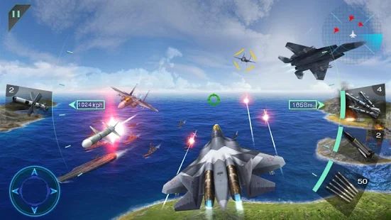 Скачать взломанную Воздушные битвы 3D [Много монет] версия 1.5 apk на Андроид