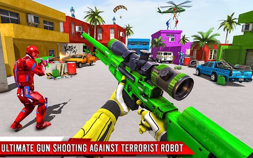 Скачать взломанную Fps робот стрелялки - Контртеррористическая игра [Много монет] версия 1.4 apk на Андроид
