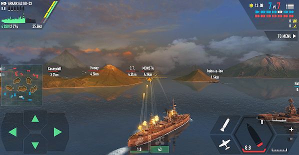 Скачать взломанную Battle of Warships: Морской бой [Бесконечные деньги] версия 1.72.12 apk на Андроид