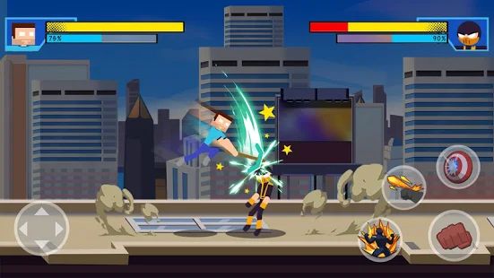 Скачать взломанную Stick Super: Hero - Strike Fight for heroes legend [Бесконечные деньги] версия 1.1.1 apk на Андроид