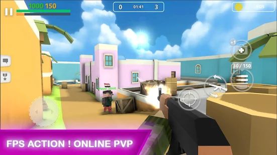 Скачать взломанную Block Gun: FPS PvP War - Online Gun Shooting Games [Разблокировано все] версия 3.6 apk на Андроид