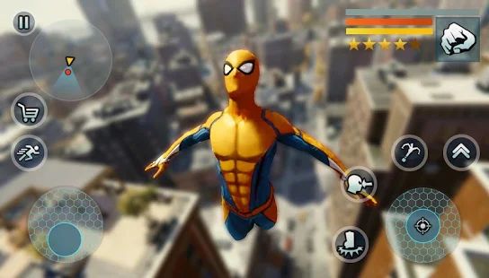 Скачать взломанную Spider Rope Gangster Hero Vegas - Rope Hero Game [Много монет] версия 1.1.8 apk на Андроид