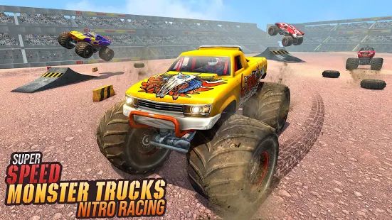 Скачать взломанную Real Monster Truck Demolition Derby Crash Stunts [Разблокировано все] версия 3.0.7 apk на Андроид