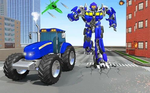 Скачать взломанную Tractor Robot Transform Car War : Moto Robot Games [Много монет] версия Зависит от устройства apk на Андроид