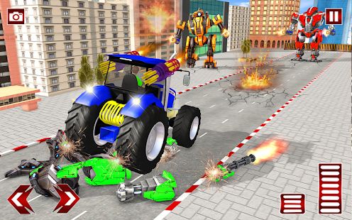 Скачать взломанную Tractor Robot Transform Car War : Moto Robot Games [Много монет] версия Зависит от устройства apk на Андроид