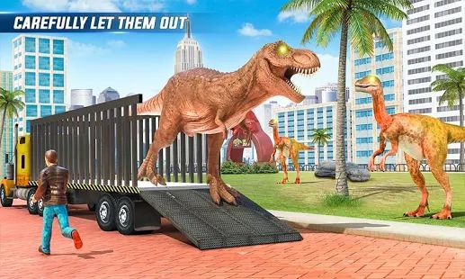 Скачать взломанную злой динозавр транспорт зоопарк грузовик перевозки [Разблокировано все] версия 31 apk на Андроид