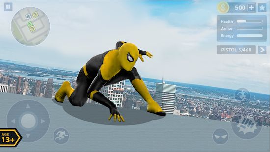 Скачать взломанную Flying Spider Rope Hero - Super Vice Town Crime [Много монет] версия 1.0.32 apk на Андроид