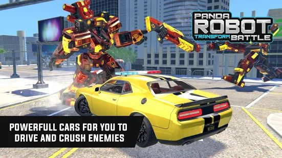 Скачать взломанную Police Panda Robot Car Transform: Robot Car Games [Разблокировано все] версия 1.6 apk на Андроид