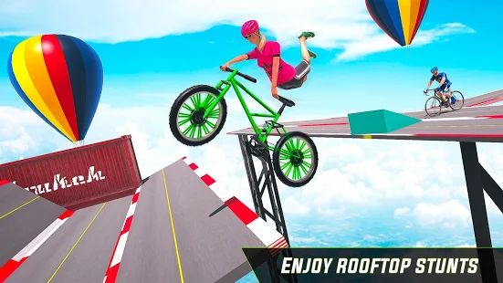 Скачать взломанную BMX Cycle Stunt Game: Mega Ramp Bicycle Racing [Разблокировано все] версия 2.1 apk на Андроид