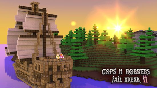 Скачать взломанную Cops N Robbers: Pixel Prison Games 2 [Бесконечные деньги] версия 2.2.4 apk на Андроид