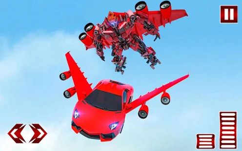 Скачать взломанную Flying Car- Super Robot Transformation Simulator [Много монет] версия 1.0.11 apk на Андроид