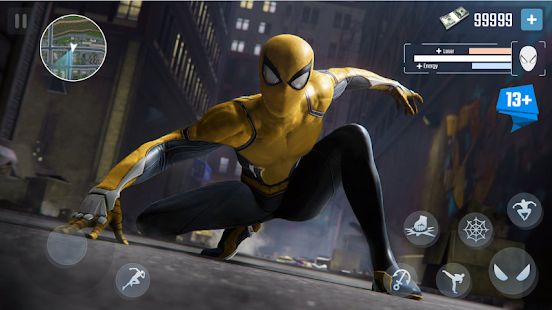 Скачать взломанную Spider Rope Hero - Gangster New York City [Бесконечные деньги] версия 1.0.15 apk на Андроид