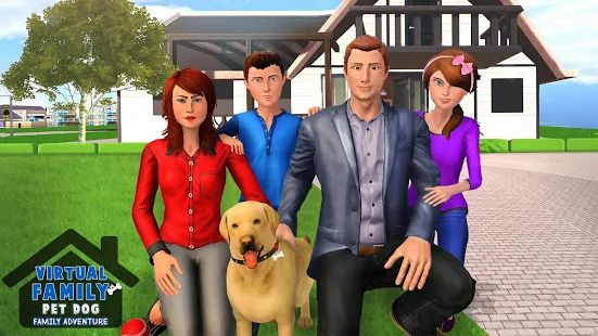Скачать взломанную Family Pet Dog Home Adventure Game [Много монет] версия 1.1.3 apk на Андроид