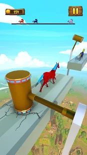 Скачать взломанную лошадь бегать весело гонка 3D Единорог игры [Много монет] версия 2.9 apk на Андроид