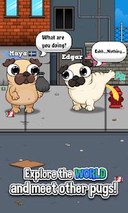 Скачать взломанную Pug - My Virtual Pet Dog [Много монет] версия 1.26 apk на Андроид