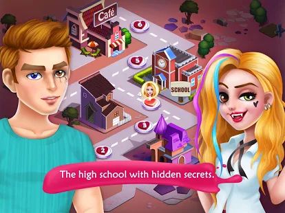 Скачать взломанную Секретная средняя школа 1: первая история любви [Бесконечные деньги] версия 1.9 apk на Андроид
