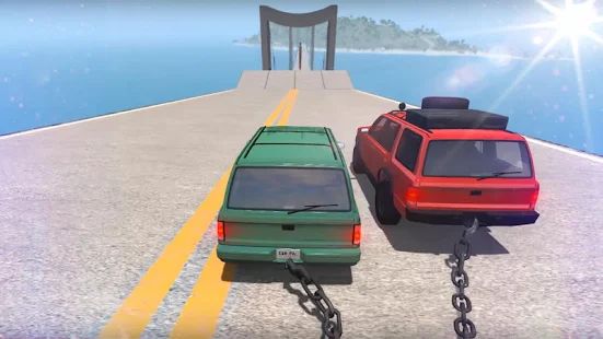 Скачать взломанную Chained Cars Against Ramp 3D [Бесконечные деньги] версия Зависит от устройства apk на Андроид