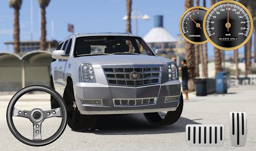 Скачать взломанную Drive Cadillac Escalade SUV - City & Parking [Много монет] версия 1.0 apk на Андроид