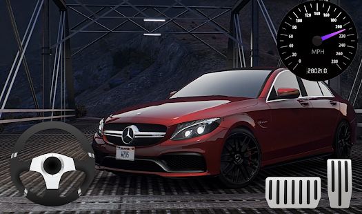Скачать взломанную Parking Mercedes C63 AMG City Drive [Бесконечные деньги] версия 5.1 apk на Андроид