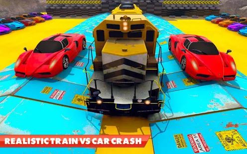 Скачать взломанную Train Vs Car Crash: Гоночные игры 2019 [Разблокировано все] версия 1.2 apk на Андроид