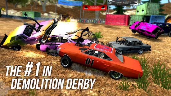 Скачать взломанную Demolition Derby Multiplayer [Много монет] версия 1.3.5 apk на Андроид