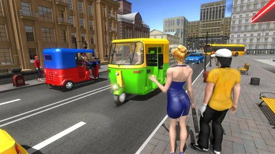 Скачать взломанную Modern Tuk Tuk Auto Rickshaw: Free Driving Games [Разблокировано все] версия 1.5 apk на Андроид