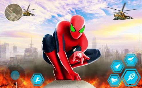 Скачать взломанную паук веревка герой человек : майами тиски город пр [Много монет] версия 1.0 apk на Андроид