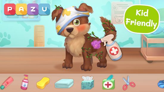Скачать взломанную Доктор домашних животных - игры для детей [Много монет] версия 1.05 apk на Андроид